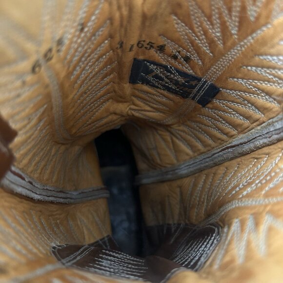 Tony Lama 3165 Vintage Gold Label Wingtip Urban Cowboy Boots Mens 8 D - Picture 6 of 12